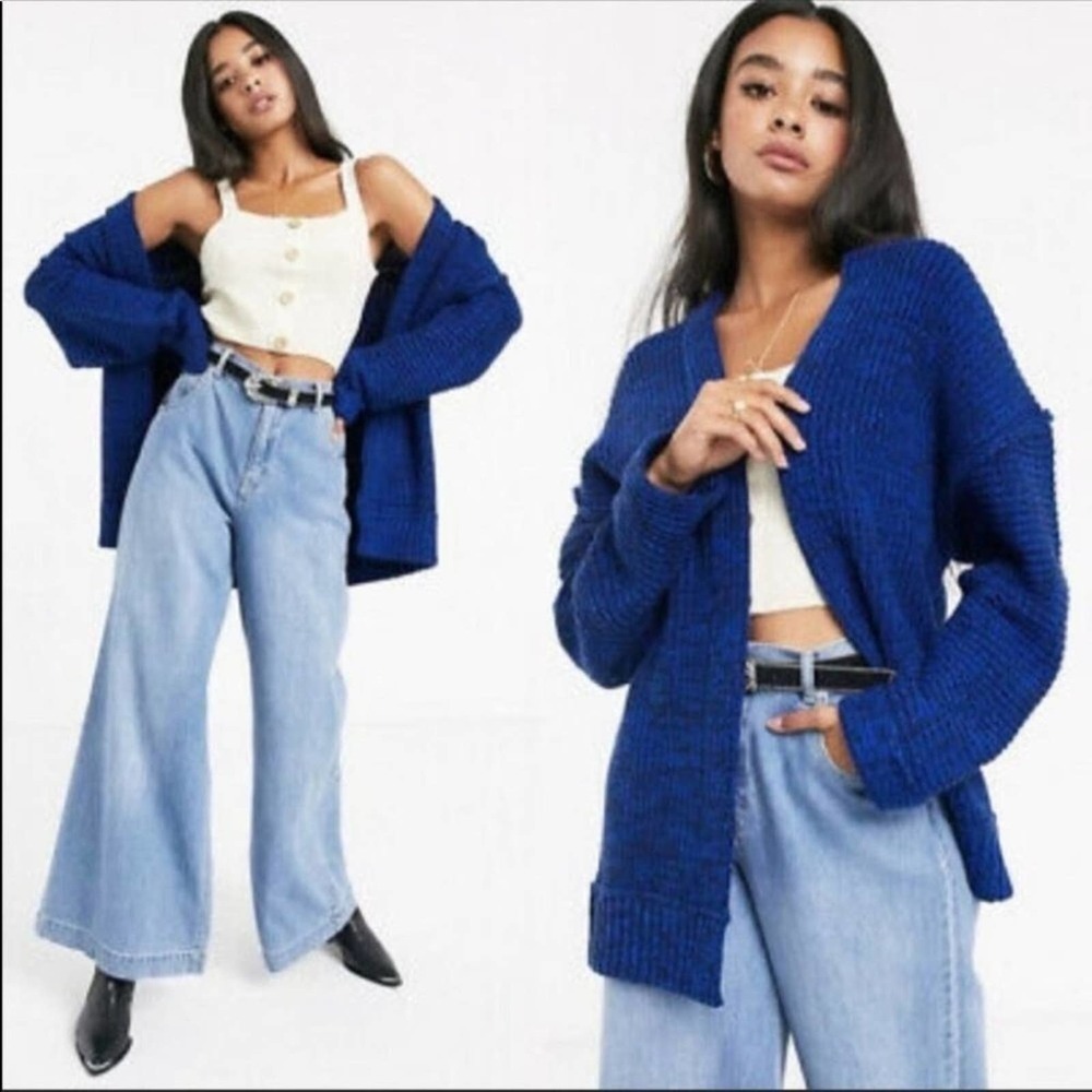 Free People Blue Cardigan